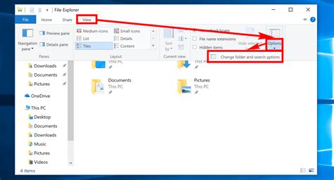 Openconfigure Folder Options In Windows 10