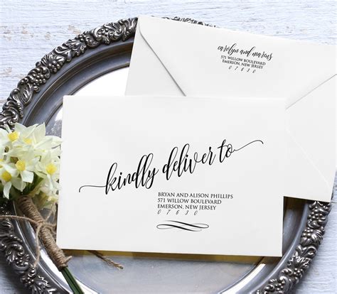 Wedding Calligraphy Address Template Envelope Template