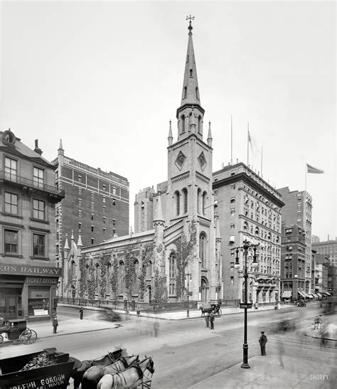 Shorpy Historical Photo Archive Circa 1905 Marble Collegiate Church Fifth Avenue New York
