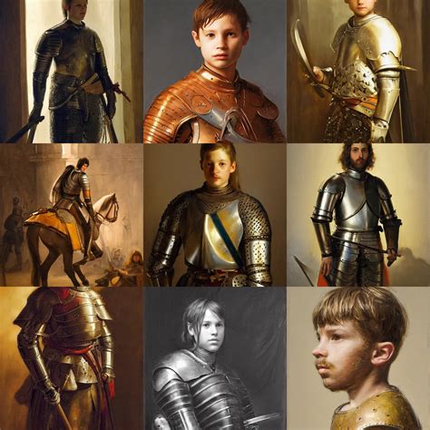 Portrait Of A Young Knight By Nasreddine Dinet And Stable Diffusion