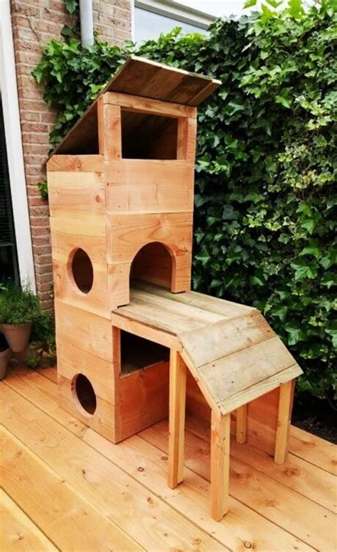 30 Free Diy Outdoor Cat House Plans How To Build Cat House Diy