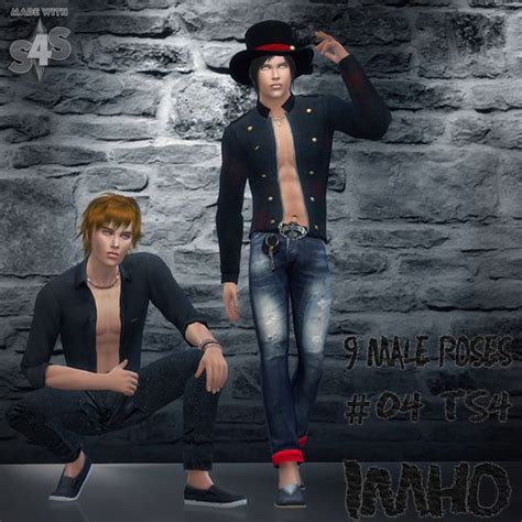 Imho Sims 9 Male Poses 04 Ts4 By Imho Симы Симс 4 Симс