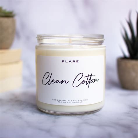 Clean Cotton Candle Spring Candles Clean Linen Scented Etsy