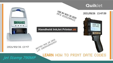 Best By Date Stamp Jetstamp 790mp Quickjet Handheld Inkjet Printer How