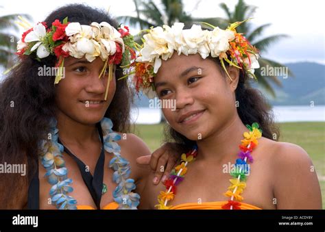 Kioa Island Fiji Female Dancers On South Pacific Island Melanesia Stock Hot Sex Picture