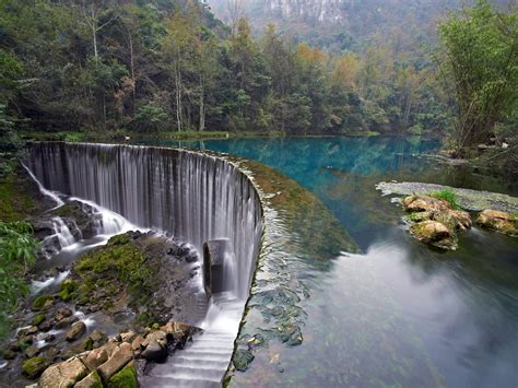 Wallpaper Croatia Waterfall Trees Lake Stones 5120x2880 Uhd 5k