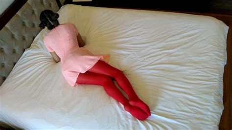 red shiny pantyhose and mini dress bed pleasure tranny xhamster