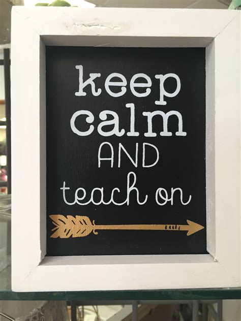 Keep Calm Calm Chalkboard Quote Art Teacher Appreciation