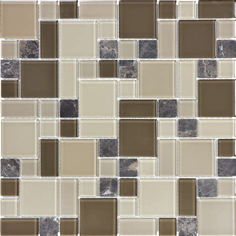 If you want a thorough review of all materials available, you can check that out here. 20-679 - 12x12 Cappuccino Pattern Glass/Stone Mosaic ...