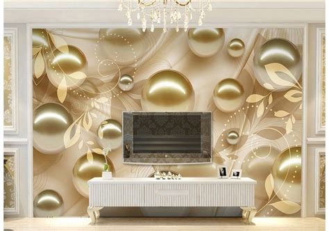 Gold Pearl With Flourish Pattern Wallpaper Mural In 2020 Wall