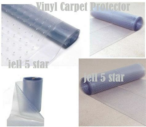 Vinyl Plastic Carpet Protector Clear Runner Home Office Hallway Film