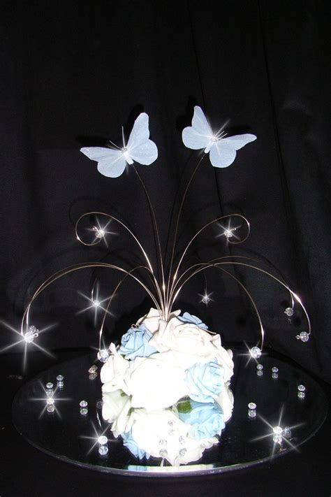 Crystal Butterfly Fountain Wedding Table Centrepiece