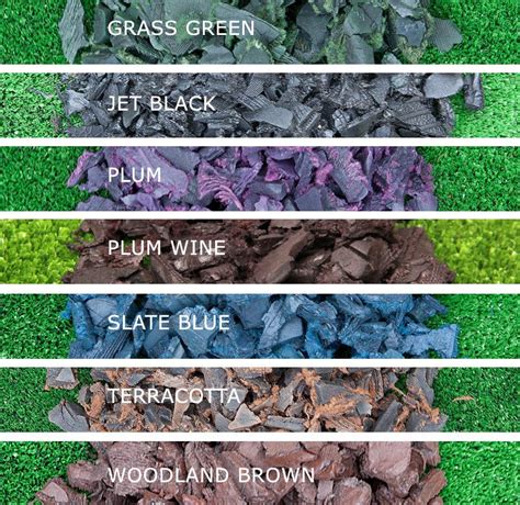 Bark and wood chippings make great surfaces in any garden. Rubber Bark Chippings Colour Swatch | Backyard play ...