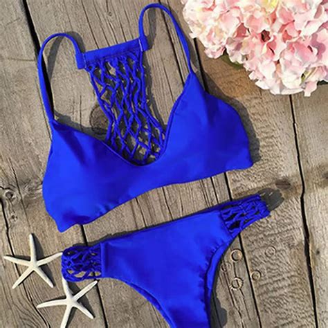 Factory Production Wholesale Custom Two Pieces Swimsuit String Back