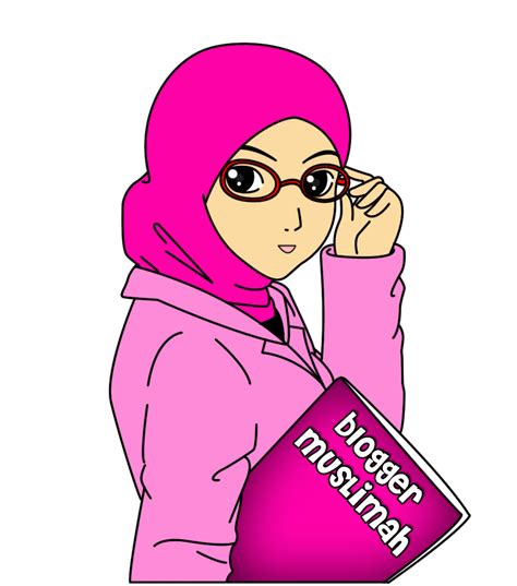 Kartun Muslimah Kacamata Gambar Kartun