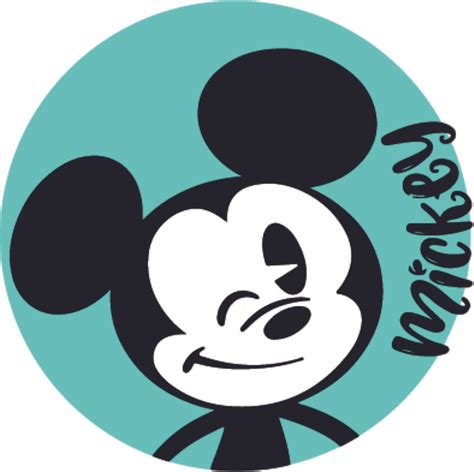 Mickey Mouse Wink Smile Disney Cartoon Character Wall Vinyl Decors