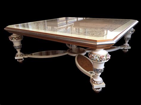 Classic Coffee Table With Mother Of Pearl And Inlay Luxurycoffeetable