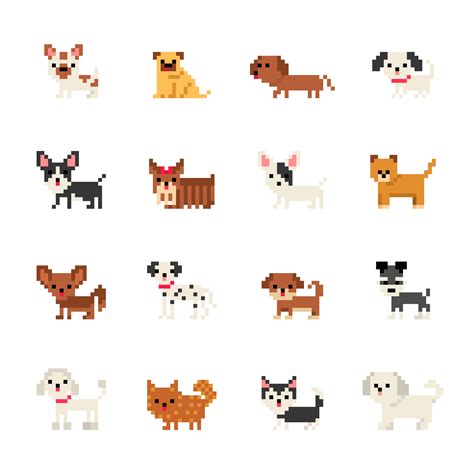 Download Pixel Art Dog Character Vector Icons Vector Art Choose From