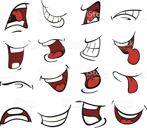 Set Of Mouths Cartoon Royalty Free Stock Vector Art Cartoon Mouths