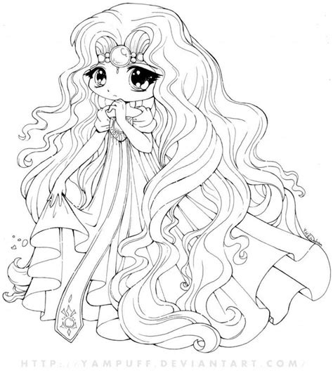 Kawaii Girl Coloring Pages Sketch Coloring Page