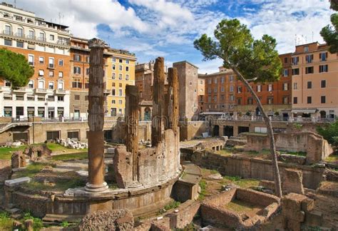 Ancient Ruins At Largo Argentina Rome Stock Photo Image Of Building