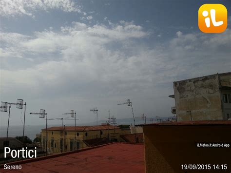Le temperature minime si aggirano intorno a 21 gradi. Foto meteo - Portici - Portici ore 14:15 » ILMETEO.it