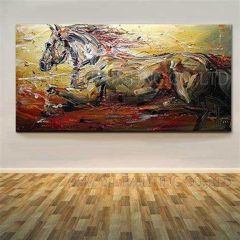 Skilled Artist Handmade High Quality Abstract Running Horse Oil