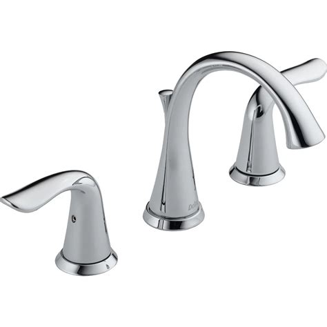 Delta Lahara 8 Inch Widespread 2 Handle High Arc Bathroom Faucet In