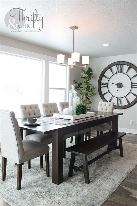 Find where to buy dining tables and get inspired with our curated ideas for dining tables to find the perfect item for every room in your home. Dining room, Roman numeral clock, plants, table #farmhouse ...