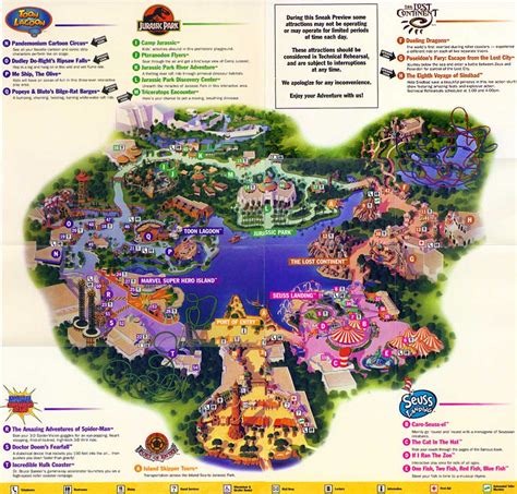 Theme Park Brochures Islands Of Adventure Theme Park Brochures