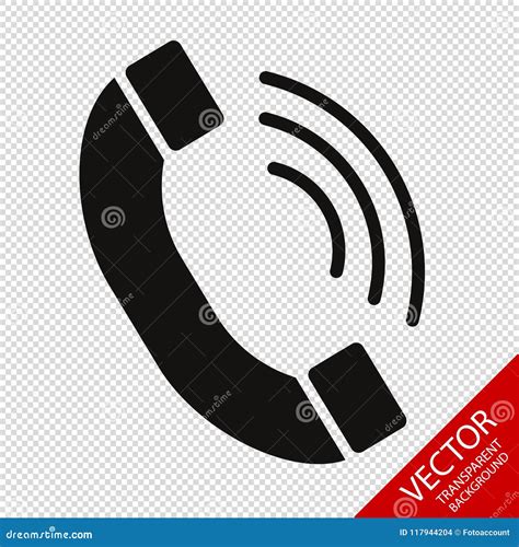 Telephone Receiver Vector Icon Isolated On Transparent Background