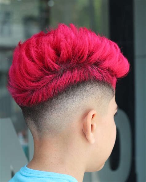 Boy Hairstyle Red Colour
