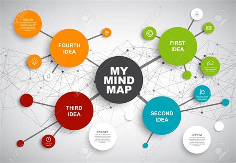 Vector Abstract Mind Map Infographic Template With Place For Your