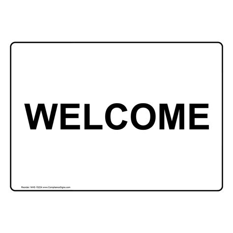 Welcome Sign Nhe 15224 Dining Hospitality Retail