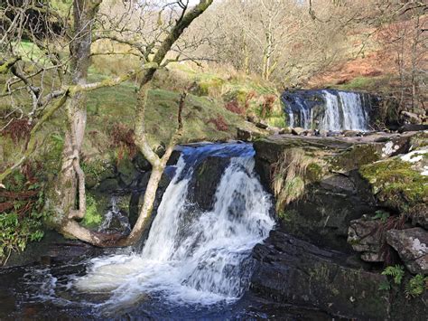 Photographs Of The Caerfanell Waterfalls Powys Wales Two Falls