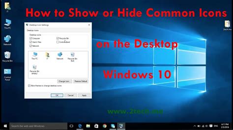 How To Show Desktop Icons In Windows Youtube Ariaatr Com