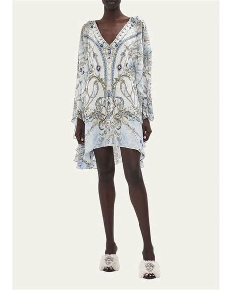 Camilla Moon And Back Flared Kaftan In White Lyst