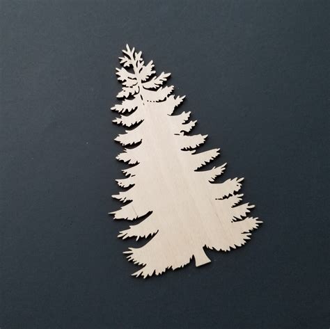 Pine Tree Shape Christmas Tree Cutout Wooden Pine Tree Etsy Canada