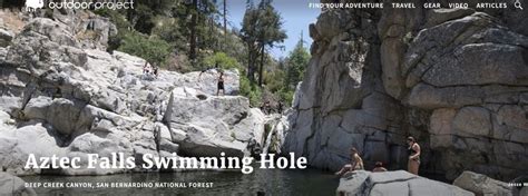 Aztec Falls Swimming Hole San Bernardino National Forest Adventure