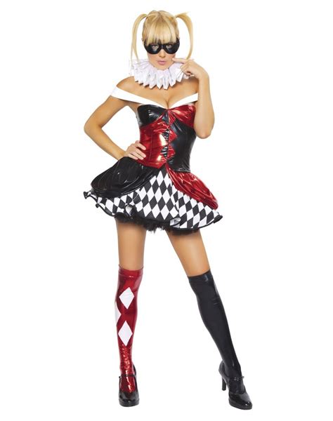 Sexy Clown Harley Quinn Harlequin Costume