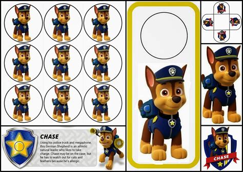 Paw Patrol: Chase Free Printable Mini Kit. | Chase paw patrol, Paw patrol party, Paw patrol birthday