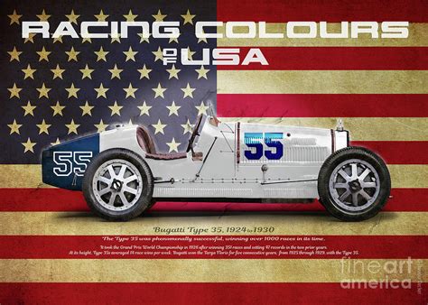 Bugatti 35b Usa Painting By Raceman Decker Fine Art America