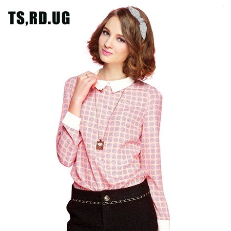 Womens Blouse Blouse Collar Long Sleeved Lace Bottoming Shirt