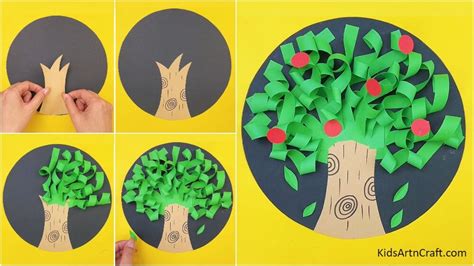 Diy How To Make Paper Trees For Kids Kids Art And Craft
