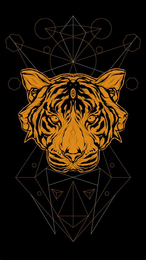 Tiger Geometry Illustration On Behance