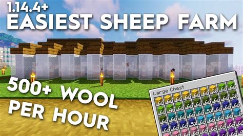 Minecraft Automatic Wool Farm Tutorial 116 Youtube
