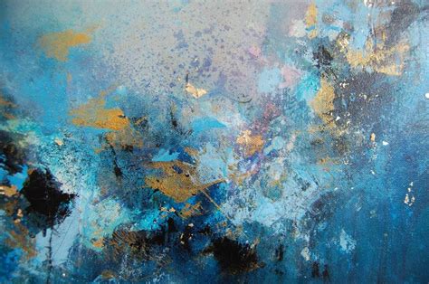 Original Abstract Painting Blue Abstract Painting Modern Canvas Art