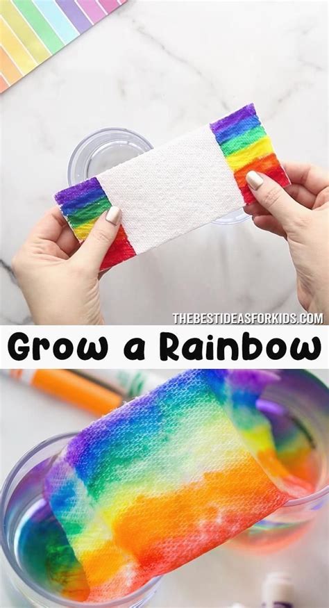 Grow A Rainbow Experiment 🌈 In 2020 Rainbow Experiment Cool Science