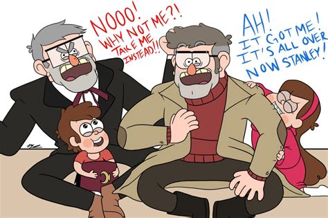 Art One Step At A Time Grunkle Stanley And Grunkle Stanford Playing