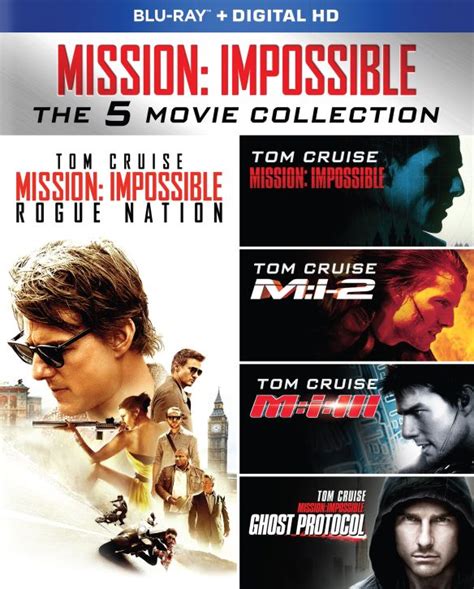 Mission Impossible 5 Movie Collection Blu Ray 5 Discs Best Buy
